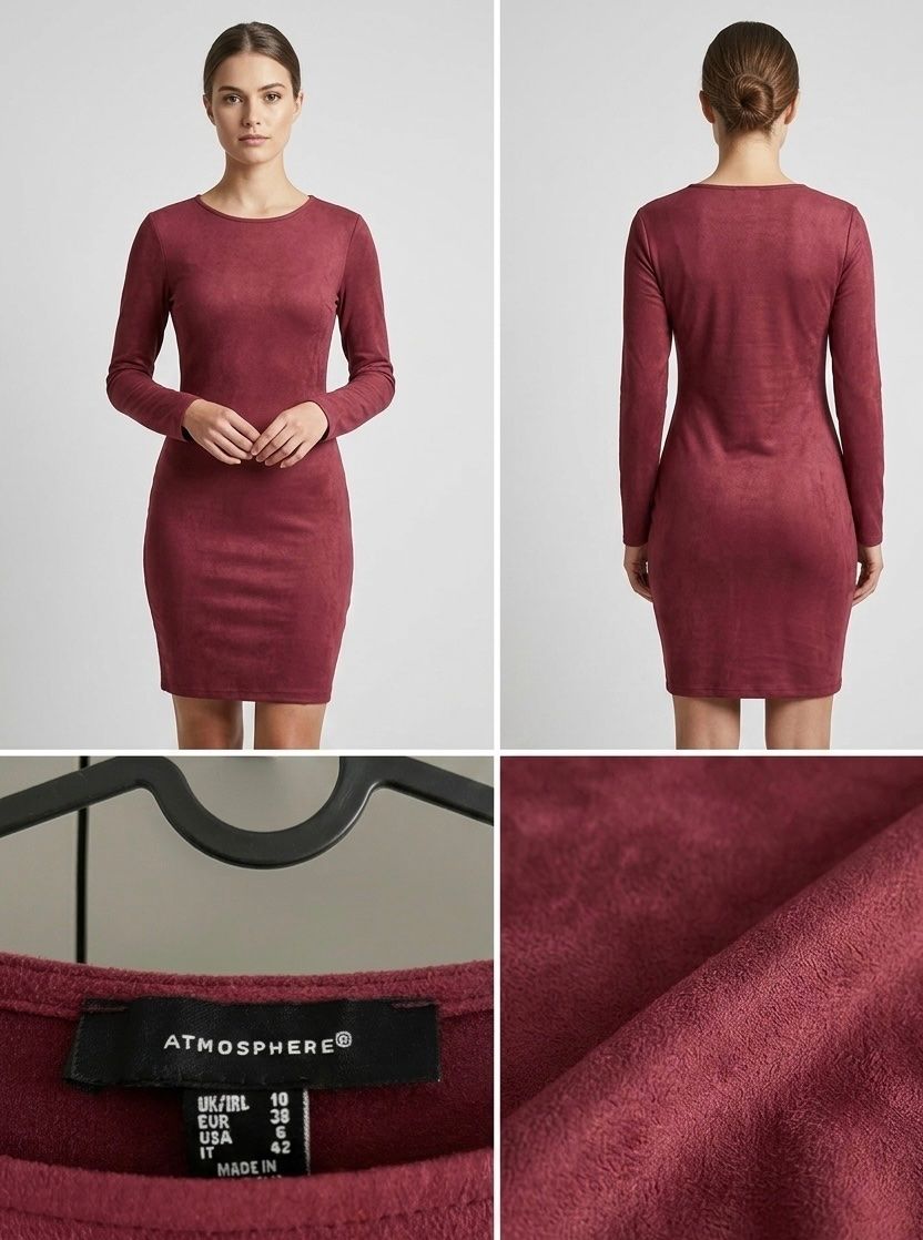 Vestiti: Atmosphere Kleid, bordeauxrot, Gr. 38, weich – Usato da Rheineck venduto da FGeissler