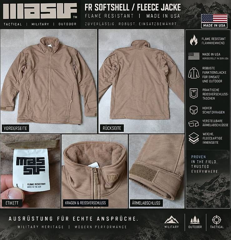 Giacche: MASSIF FR Softshell  Made in USA – Usato da Rothenfluh venduto da BushOps