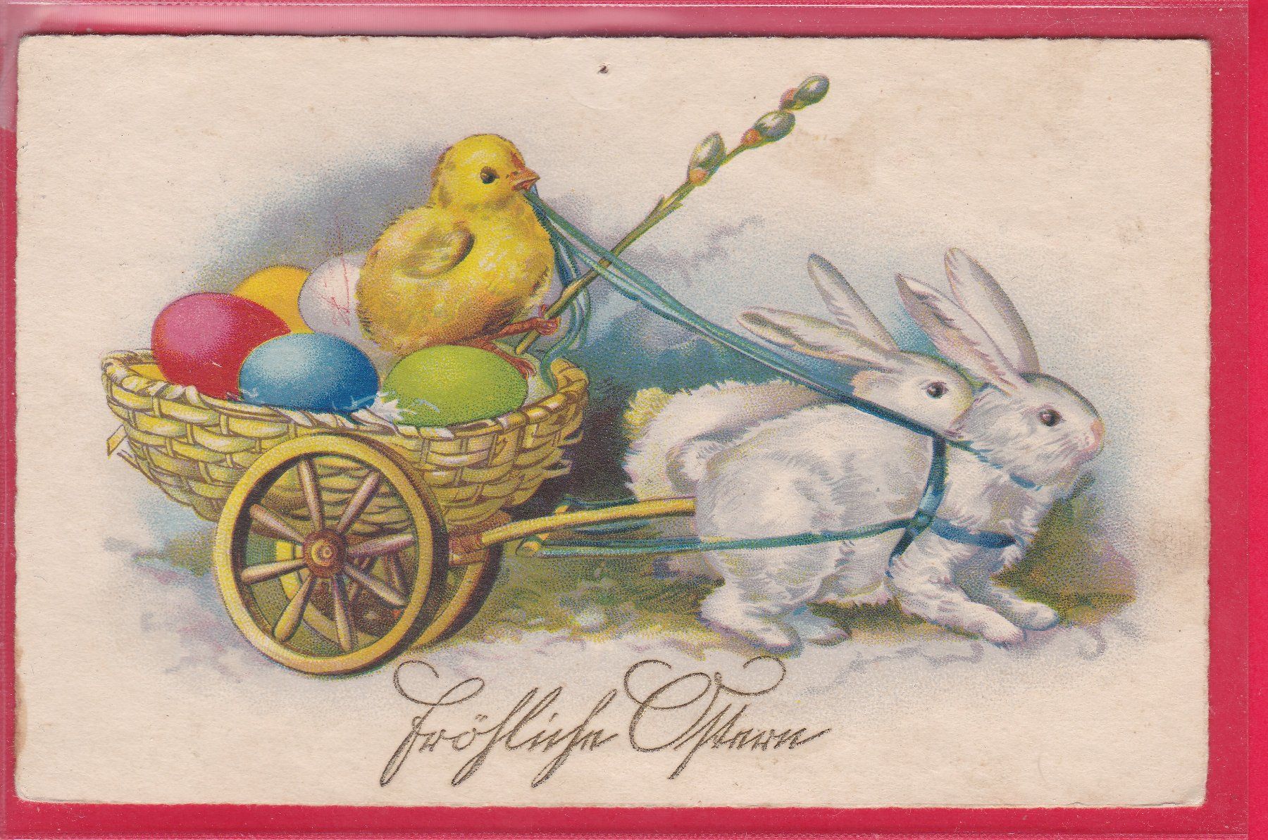 Cartoline postali: FRÖHLICHE OSTERN, 15.4.1930 – Usato da Oberrieden venduto da Gebirgsstelze