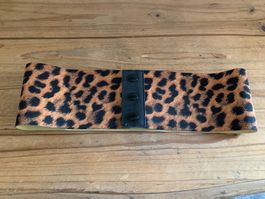 Breiter elastischer Leo Animalprint Taillengürtel