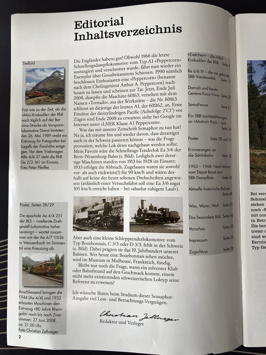 Riviste & Magazine: Semaphor Herbst 2008 – Usato da Bern venduto da sebadani 1