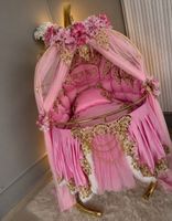 Wunderschönes Babybett/Wiege, Prinzessin Stil, Rosa/Gold