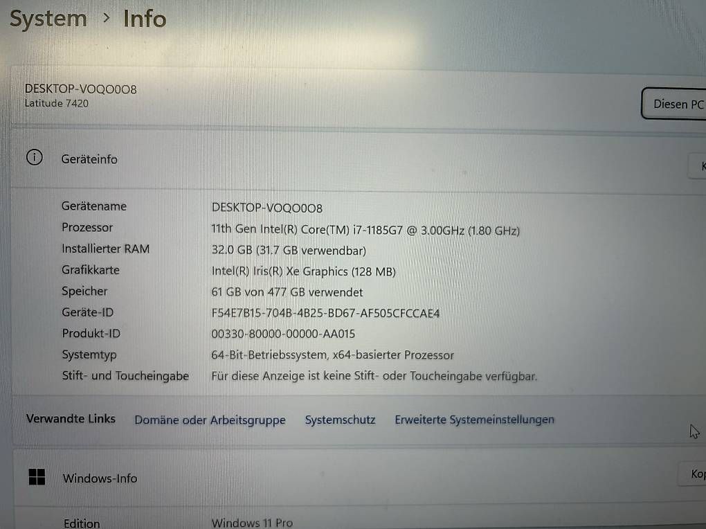 Notebook: Dell 7420  – Usato da Reinach BL venduto da kuh_ml2m 2