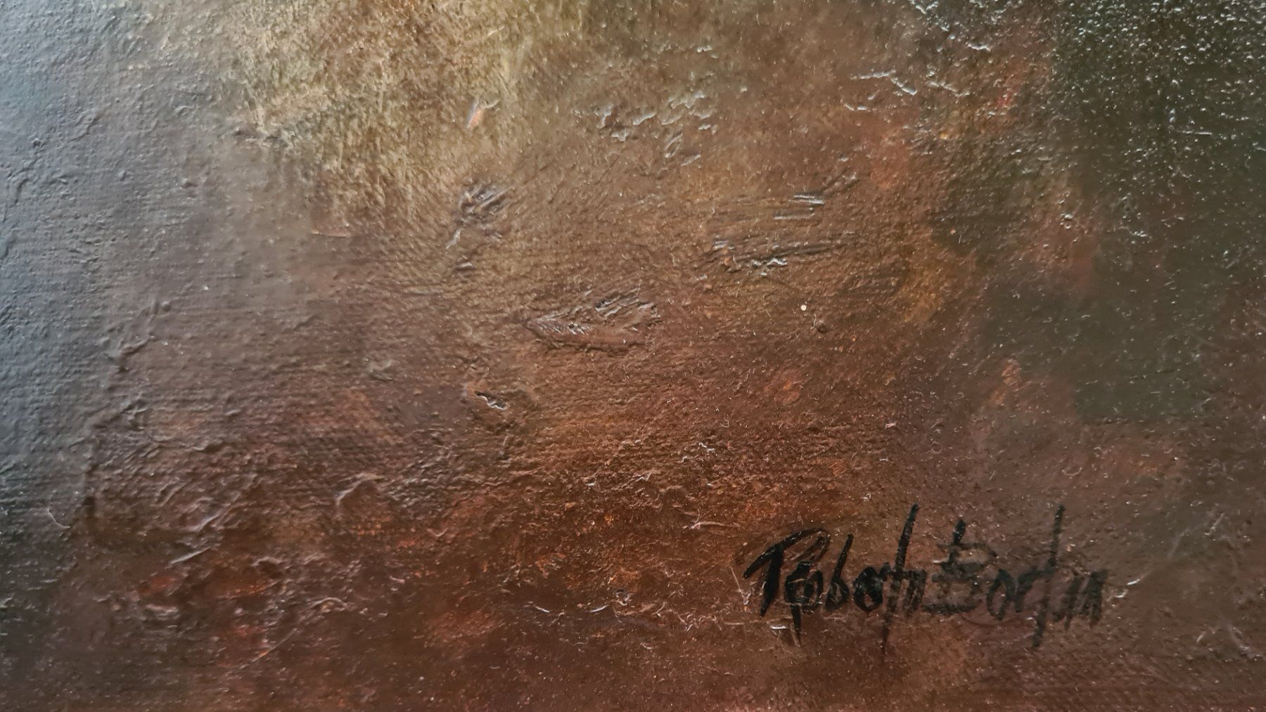 Gemälde: Liebliches Öl Gemälde von Roberto Bort – Gebraucht aus Rotkreuz von Dobermann5 7