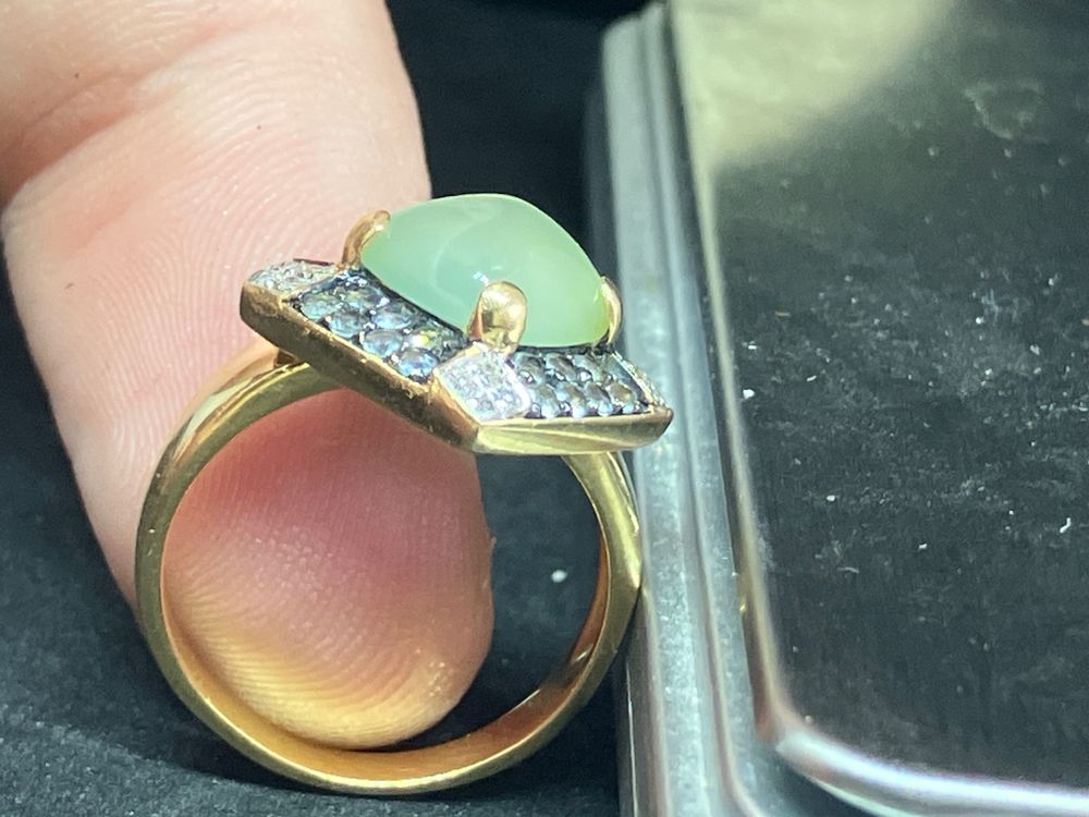Bague En Argent 925 Avec Des Pierres Violet Finement Taillées, Bague