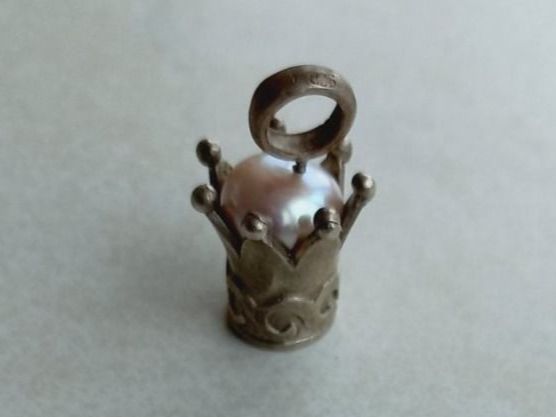 Ciondoli: Silber Krone Anhänger mit Perle – Nuovo e nell'imballaggio originale da Winistorf venduto da acreativ 1