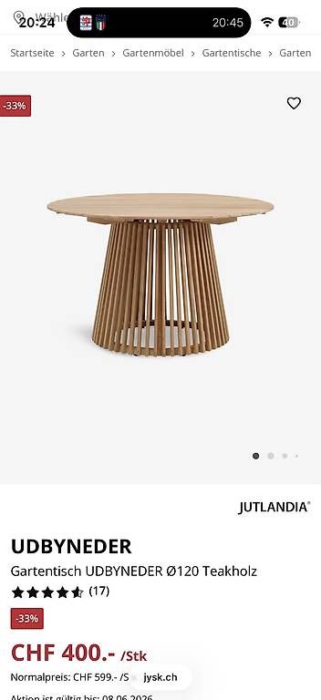 Jysk Set di tavolo e panche: Gartentisch inkl. 4 Stühle – Usato da Baar venduto da jen_q7cj 3