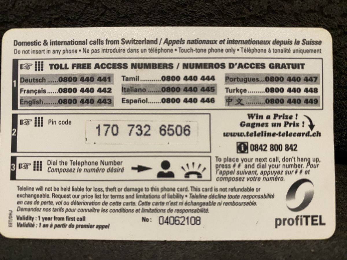 Telefon- & Taxkarten: Teleline – Defekt aus Lausanne von babacard10 1