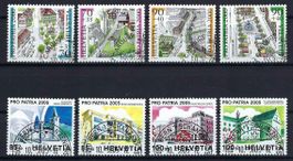 Pro Patria Serie 2000+2005 mit Eck und Halbmondstempel
