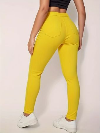 NEUE super bequeme Sommer Hose senfgelb Gr. XS - 226099