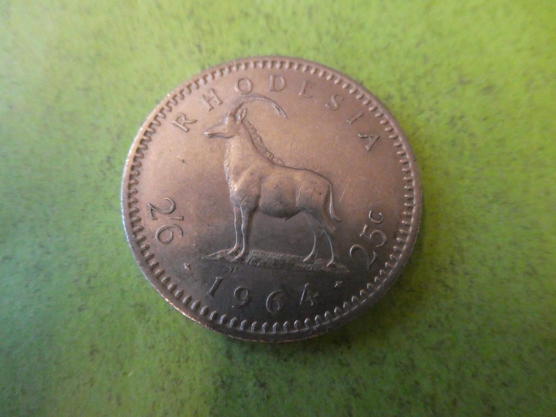 Tutti le monete: Rhodesien 1964, 25 Cents – Usato da Hinterforst venduto da Rohusri