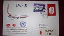 Swissair Genf - Zürich - Hongkong 15.03.1974