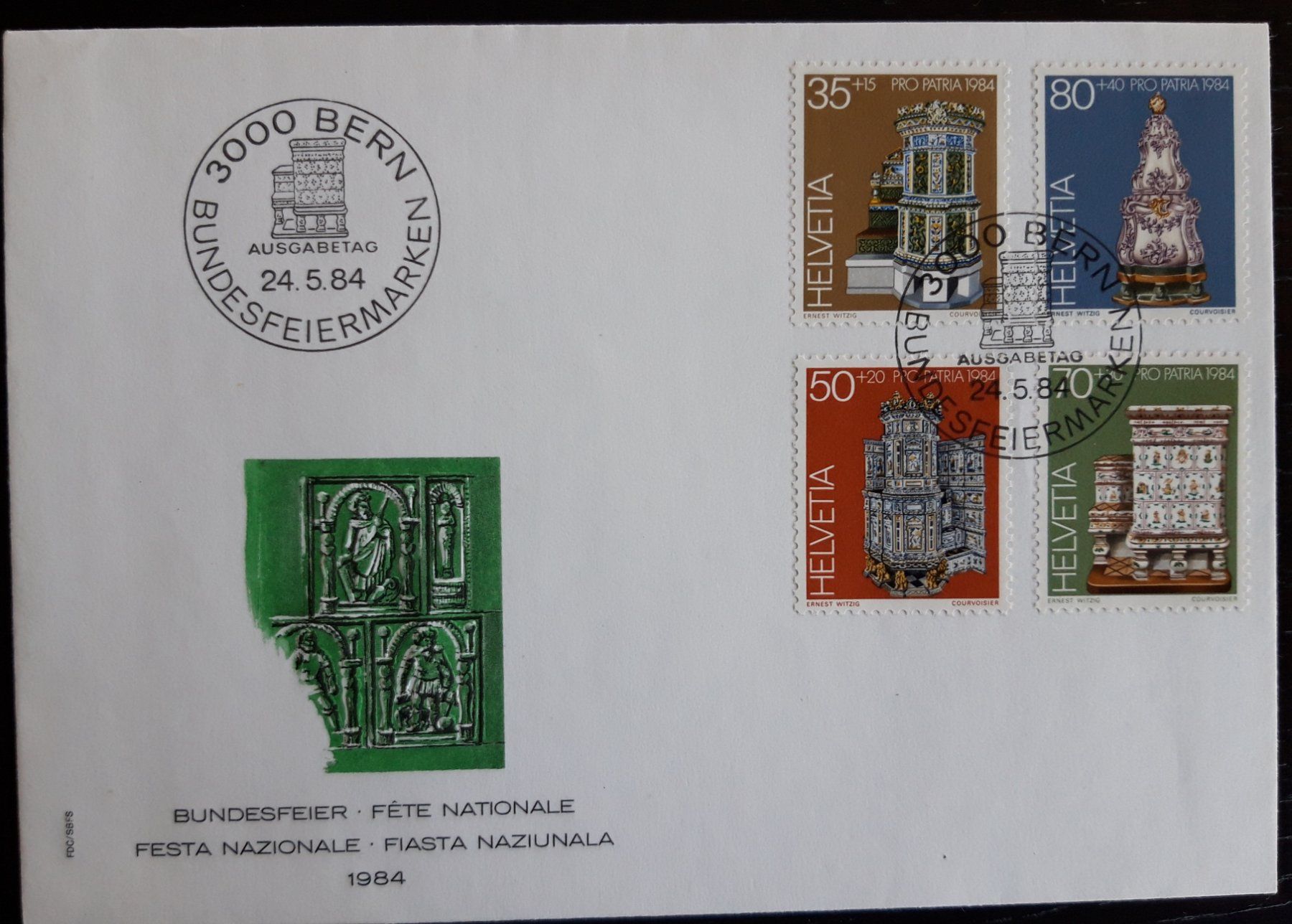 Alle Briefmarken: Pro Patria Ersttagbriefe 1983/4 – Gebraucht aus Buus von papillon098 2