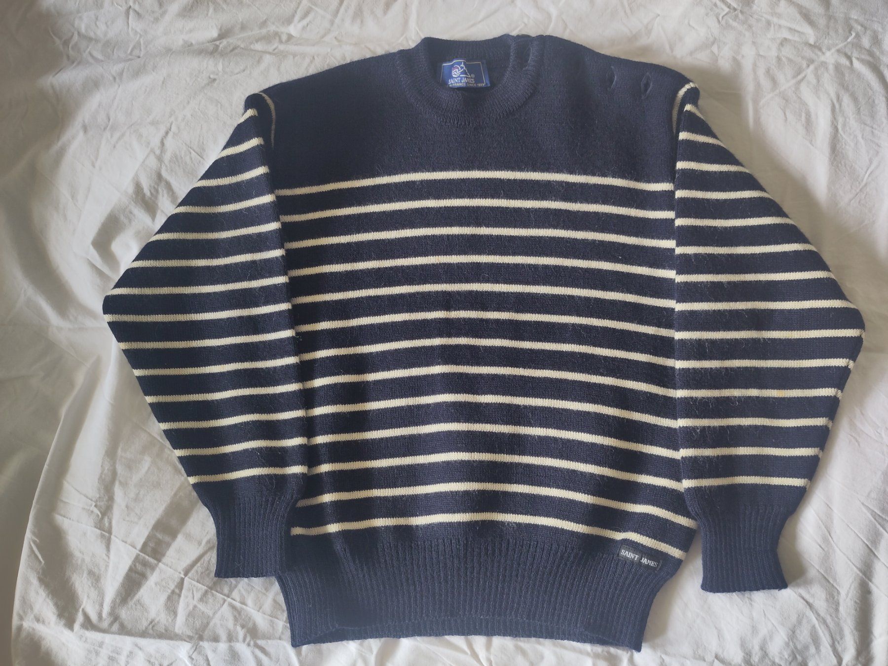 Saint James Maglioni & Felpe: Pull marin Breton rayé laine pure, taille 6-8 ans – Usato da Moudon venduto da eug_v5dy
