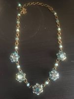 Damen Collier mit türkisen Kristallen