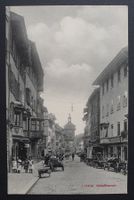 SCHAFFHAUSEN Ansichtskarte, belebt, Kutschen