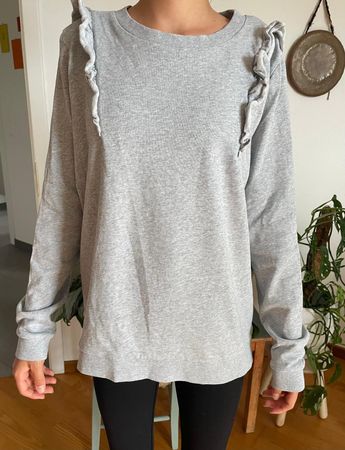 Armedangels Sweatshirt grau mit Rüschen Grösse XL