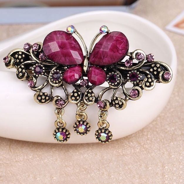 Accessori per capelli: Pink Butterfly :: Hairclip – Nuovo (secondo la descrizione) da Horgen venduto da missistore 1