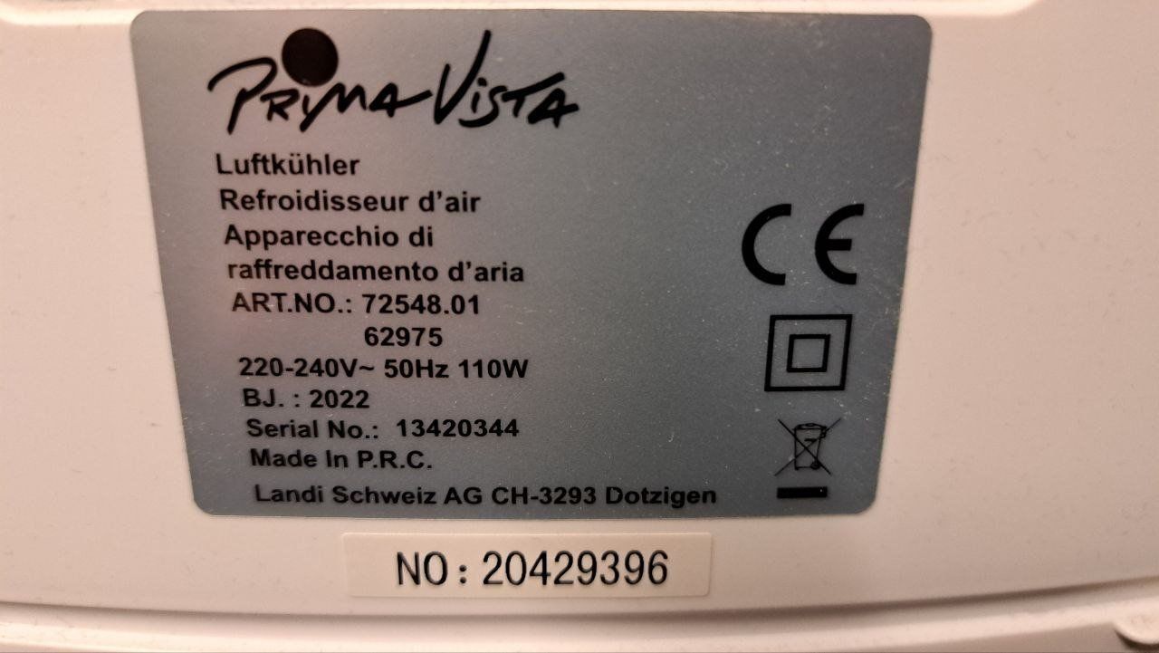 Condizionatori: Luftkühler, Befeuchter, Ventilator, Klimagerät Prima Vista – Usato da Affoltern am Albis venduto da InsigniaB 6
