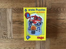 HABA 6 erste Puzzles + Holzfigur im Einsatz neuwertig
