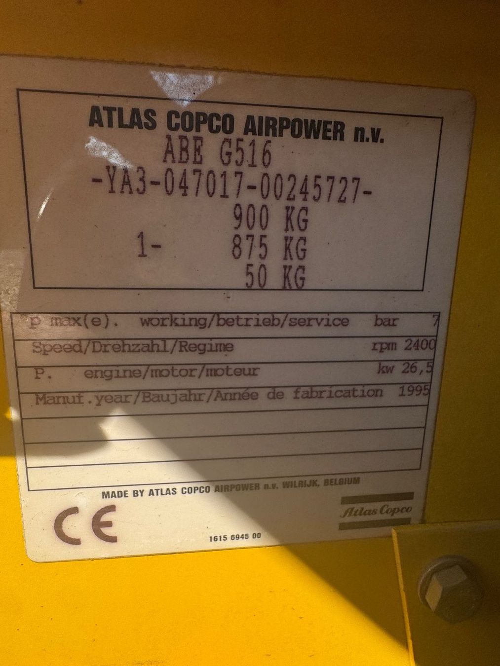 Atlas Copco Compresseurs: Atlas Copco Baustellenkompressor mit Generator – D'occasion à Birwinken par gia_6bjn 6