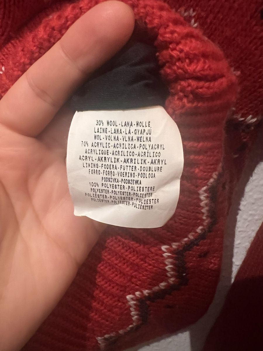 Vestes: Herren | Rote Woll-Strickpullover mit Norweger-Muster – Neuf (Voir description) à Basel par SimpleE 3