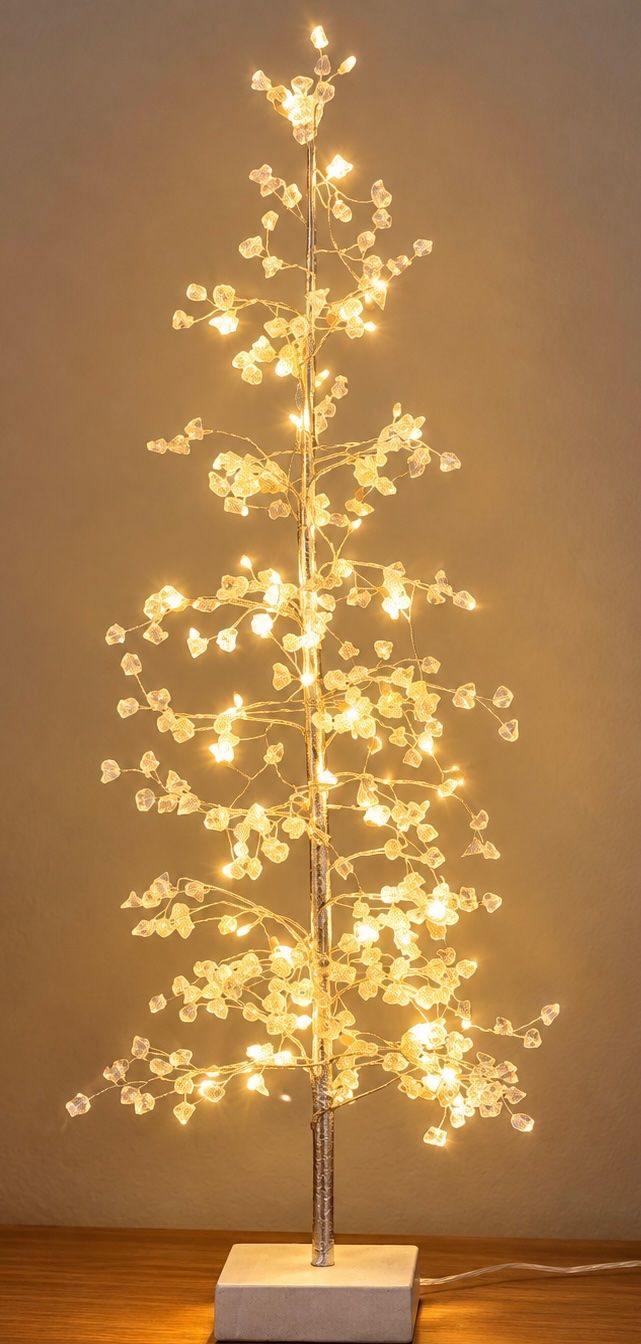 Tutte le decorazioni: LED Dekobaum silber 30 LEDs 60cm mit Timerfunktion – Nuovo e nell'imballaggio originale da Oberegg venduto da MR-shop 2