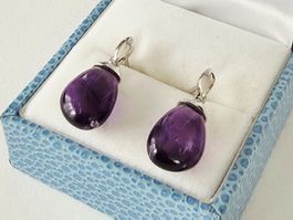 Edles Amethyst Ohrringe aus Silber 925 - Neu