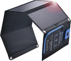 Tragbares Solar-Ladegerät 28W mit Digital Amperemeter USB-C/