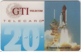 SPACE SHUTLE auf seltener amerikanischer Telefonkarte
