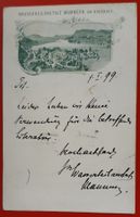 Mammern 1899 - Wasserheilanstalt, mit Stabstempel MAMMERN