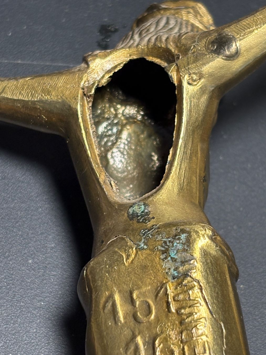 Statuette: Messing Figur 15 cm Lang – Usato da St. Peterzell venduto da verena40 4