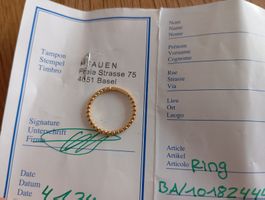 Gold 750 Ring, zartes Design, Grösse 53, neuwertig ✨