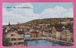 Zürich gel 1926 Blick vom Lindenhof aus