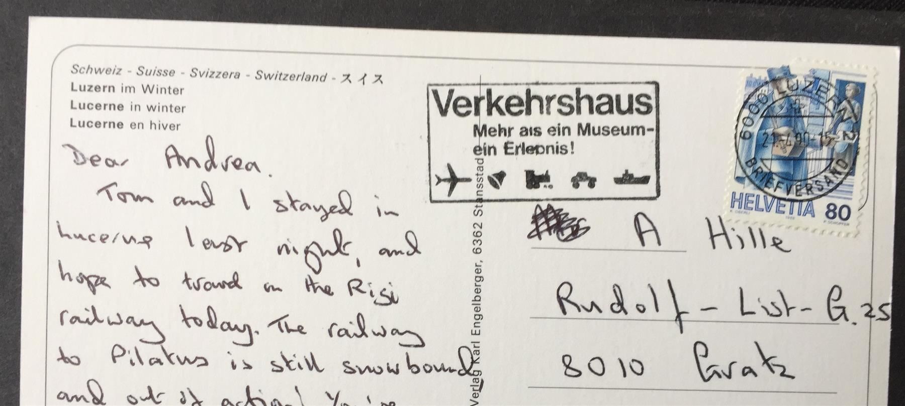 Cartoline postali: LUZERN im Winter, Nr. 11724 – Usato da Jona venduto da philajona 1