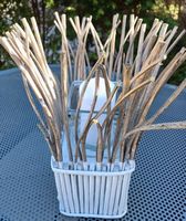 Windlicht Shabby weiss Holz Glas 38cm hoch Landhausstil