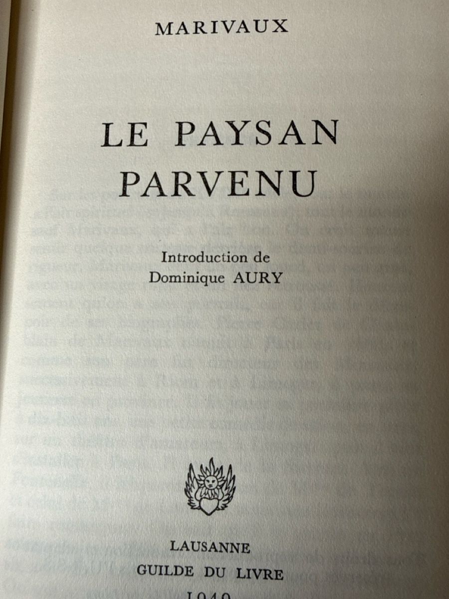 Libri: MARIVAUX. Le paysan parvenu Guilde du – Usato da Schmitten FR venduto da Hohezelg 2