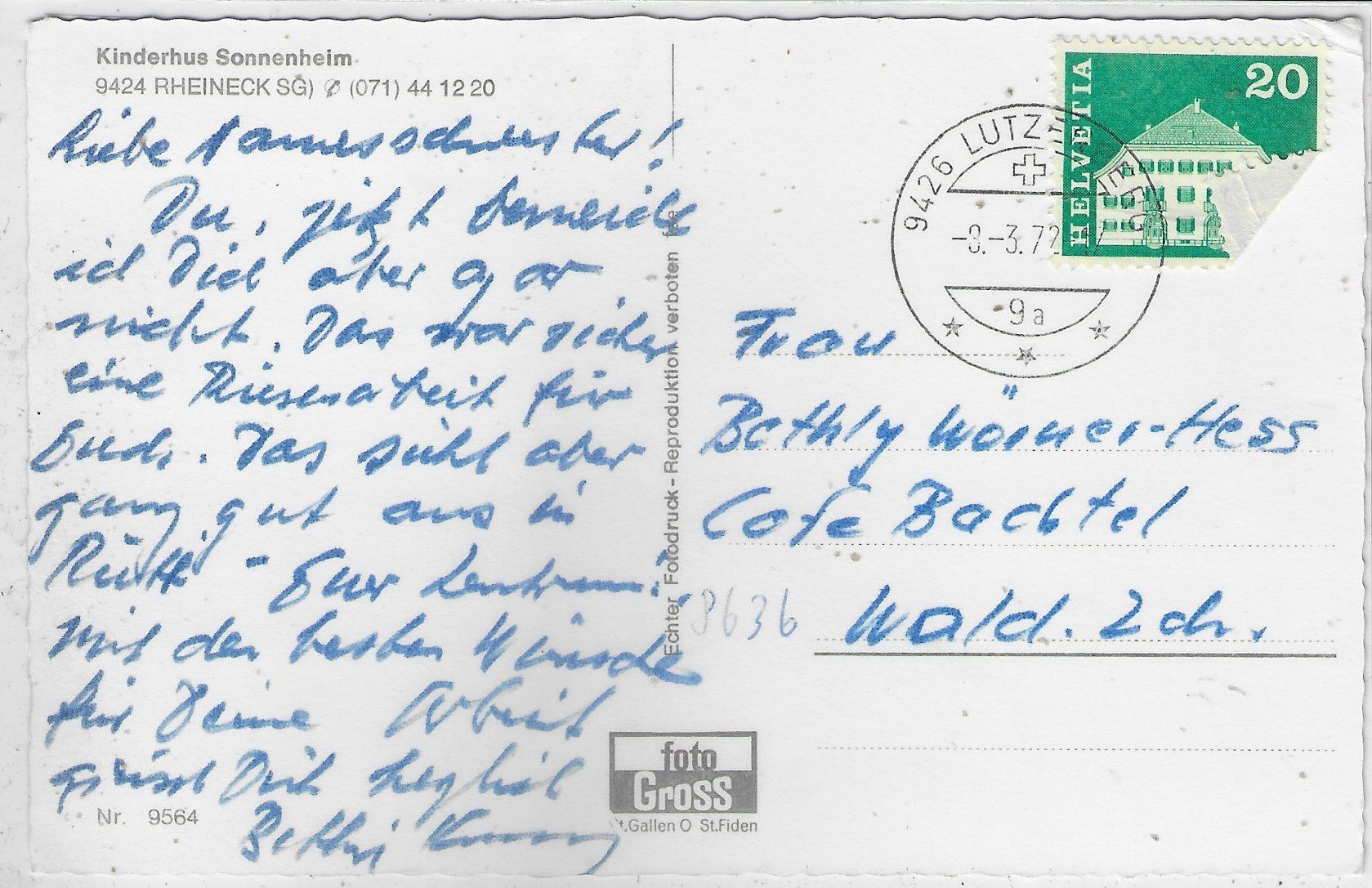 Cartoline postali: Kinderhus Sonnenheim - Rheineck – Usato da Ettingen venduto da Kartenplanet 1