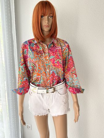 Ralph Lauren Shirt 1X, Colorful Paisley Print, Summer!