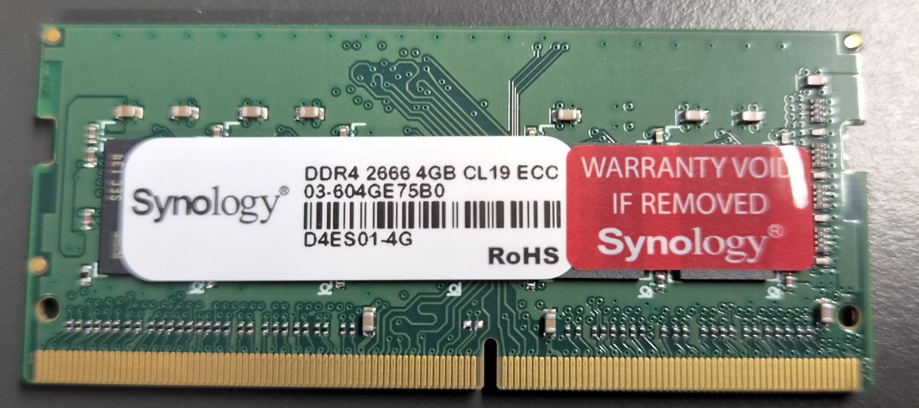 Memoria / RAM: Synology DDR4 2666 4GB CL19 ECC – Usato da Schlossrued venduto da DPS44