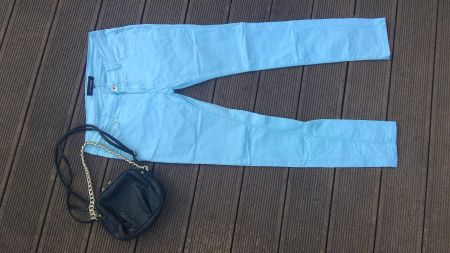 Pantalon bleu turquoise HYDEE, taille 40 (92cm), Neuf