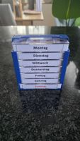 Wochen-Tablettenbox blau mit 7 Tageseinsätzen