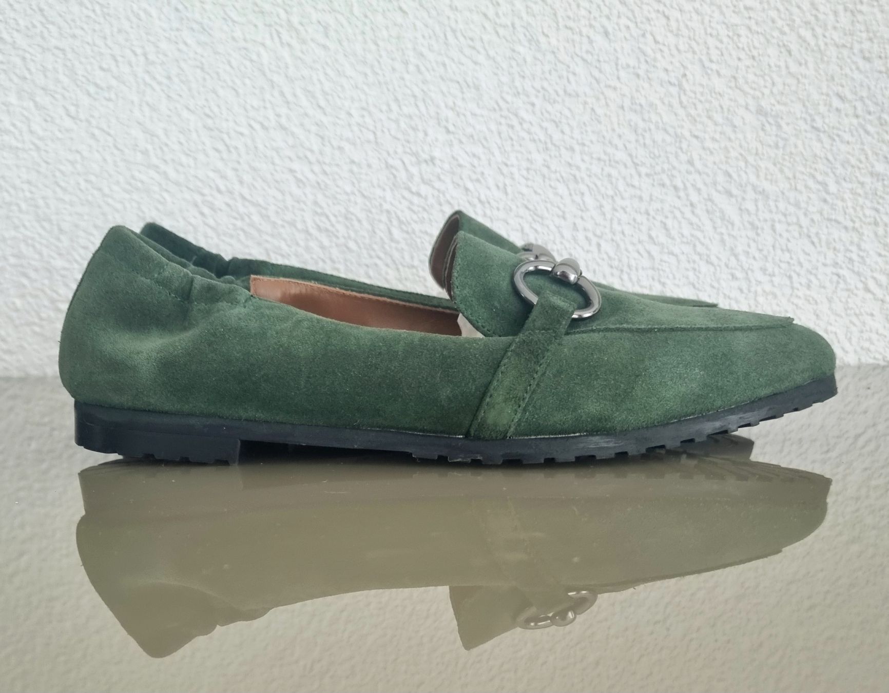 Damenschuhe: Mokassin 37 grün gidigio Wildleder – Neu und originalverpackt aus Untereggen von cla_kb2w 1