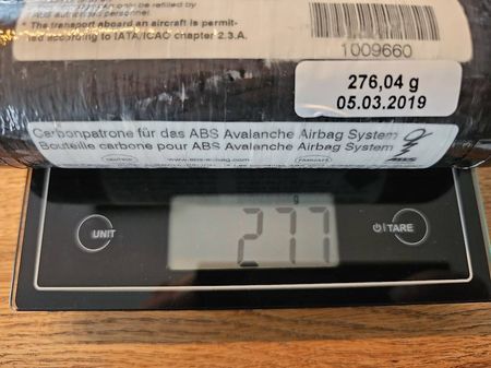 ABS Lawinenairbag Carbon Kartusche, voll