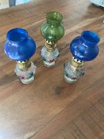 3 antike Öllampen aus Glas