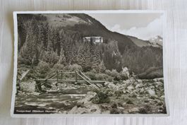 AK Tenigerbad, Bündner Oberland, Brücke, Fluss, Hotel, Foto