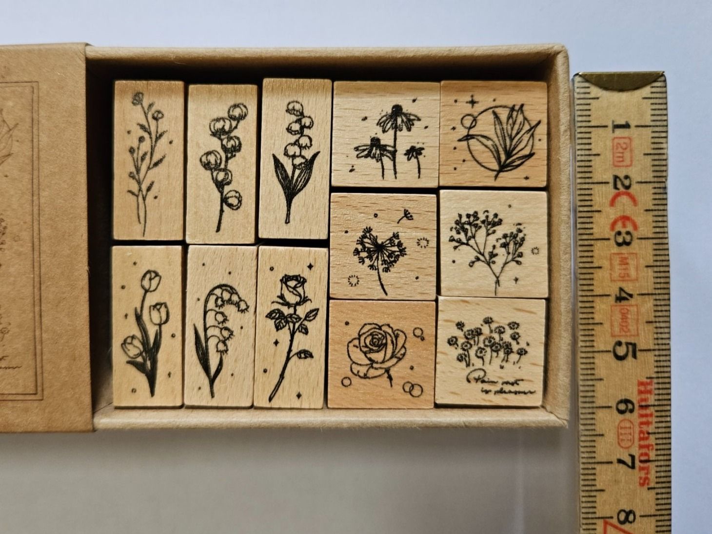 Timbri: Holzstempel 12er Set, Nr.853, Blumen – Nuovo e nell'imballaggio originale da Gretzenbach venduto da Fliegepilz56 1