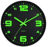 Leuchtende Wanduhr, Geräuschlos, Nicht tickend, 30 cm