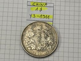 China Republic 1 Dollar 1911 Selten!