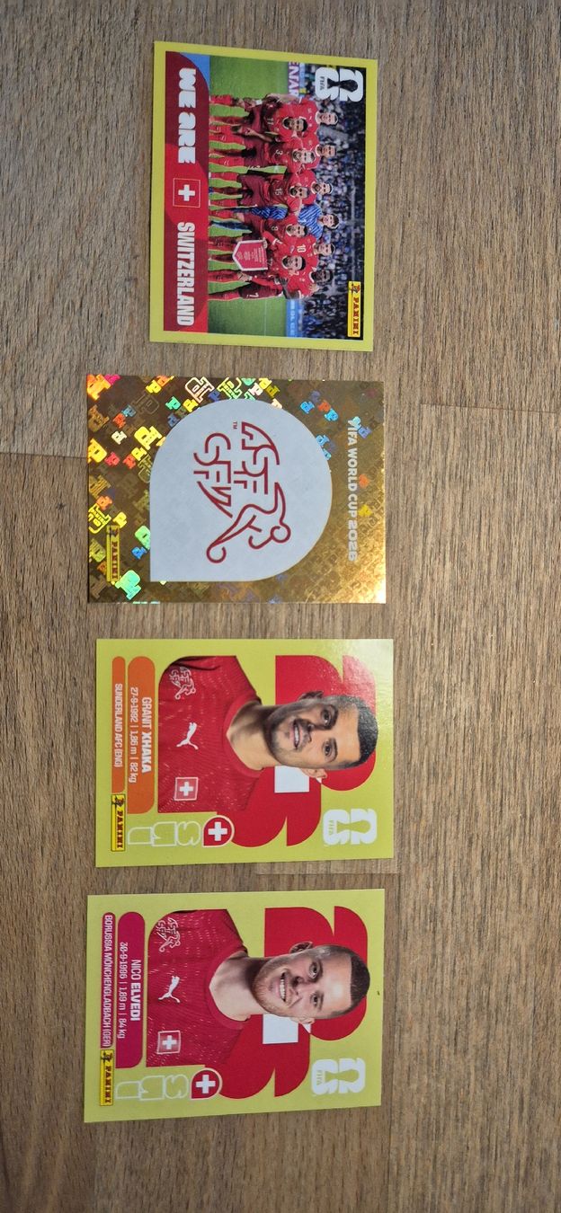 Panini Cartes à collectionner: Panini WM 2026 Vier Schweizer Sticker – Neuf (Voir description) à Wetzikon ZH par BlooSilver